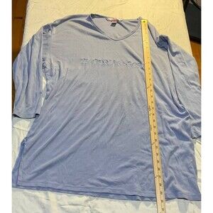 Victoria's Secret Pajama Top Womens Medium Purple Lightweight Long Sleeve V-Neck